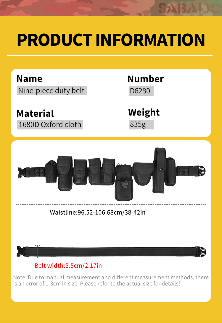 D6280_02 Police Utility Gear Belt