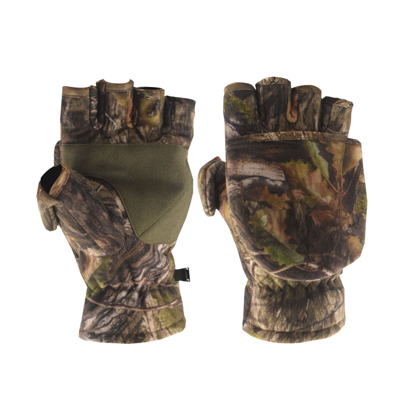 SABADO Winter Camouflage Half Finger Flip Gloves Tactical Mittens