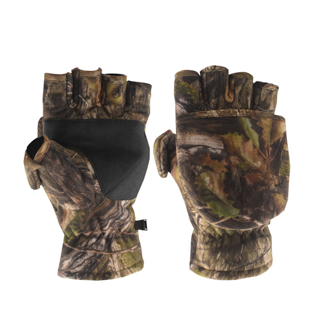 SABADO Winter Camouflage Half Finger Flip Gloves Tactical Mittens