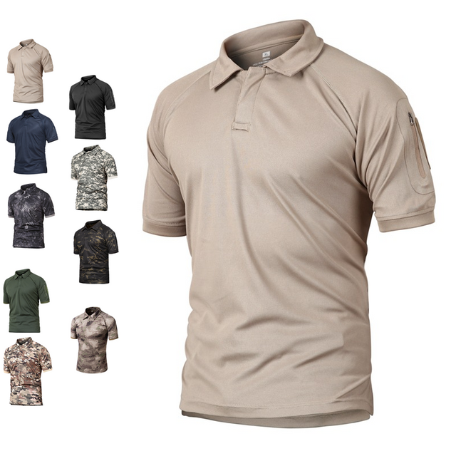 SABADO Outdoor Quick Drying Tactical Polos Camo T-Shirt Men Military Tops