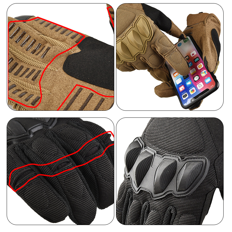 SABADO Outdoor Army Military Full Finger Waterproof Motorcycle Non-slip Camping Training Touch Screen Tactical Gloves