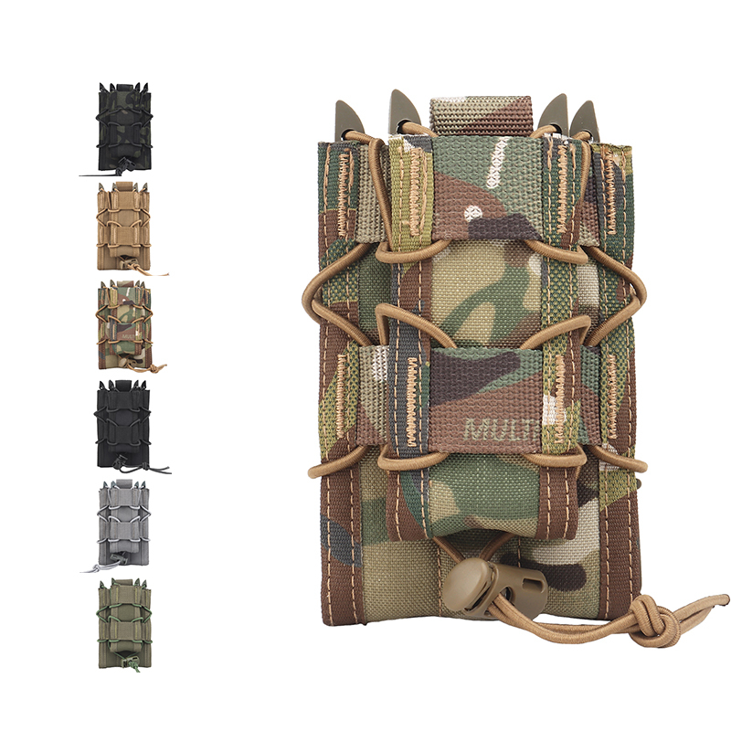 SABADO Military Tactical MOLLE Mag Bag 5.56 9mm Double Stack Magazine Pouch for Vest Belt