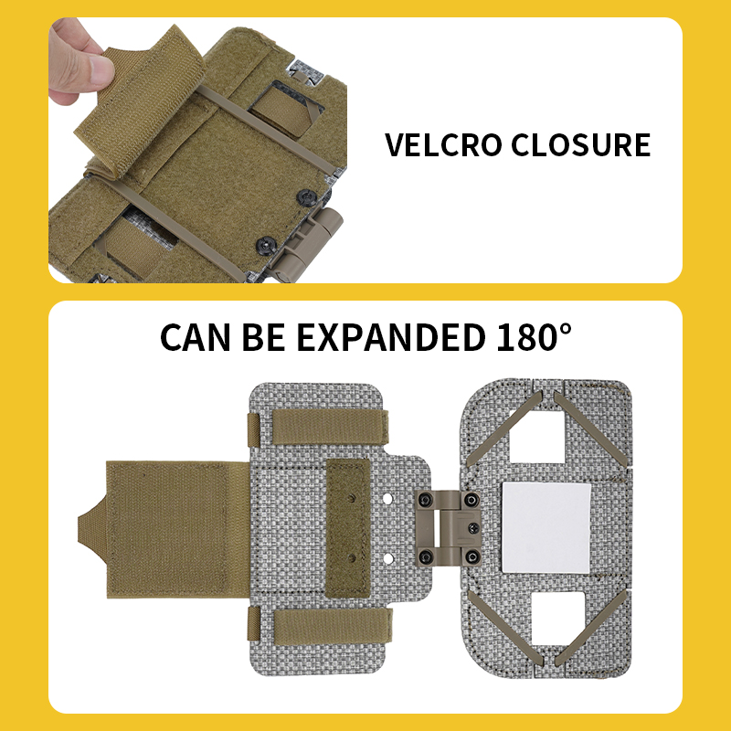 SABADO Outdoor Universal Tactical Chest Rig Pouch Holder Folding Navigation Pad Phone for Tactical Equipment