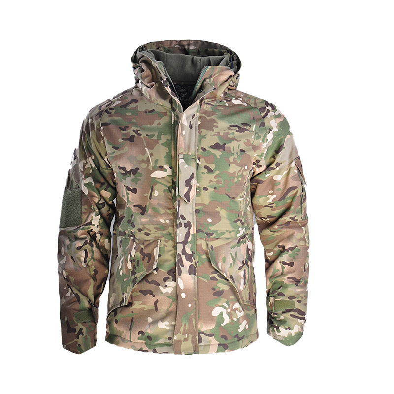 SABADO Men's Military Fleece Hooded Jacket Tactical Winter Coats