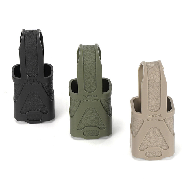 SABADO Tactical Fast Magazine Rubber Holster 9MM Mag Grip Cover Pouch Rubber Slip Cover 