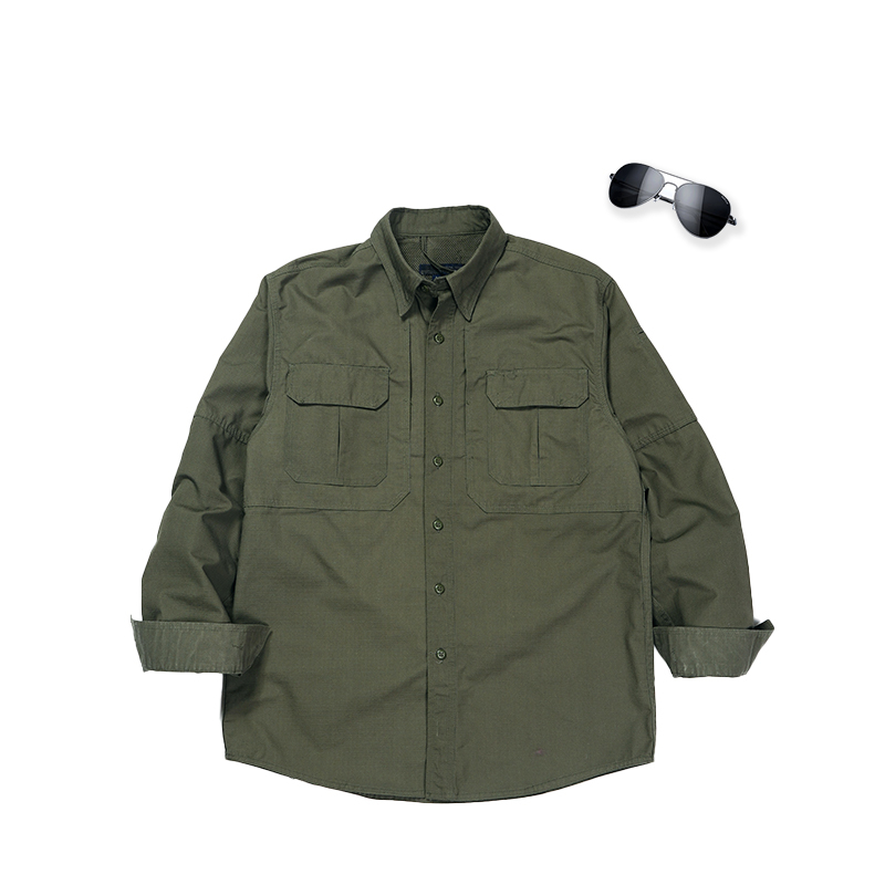 SABADO Custom Outdoor Green Lightweight Army Tactical Pro Long Sleeve Shirt for Outdoor