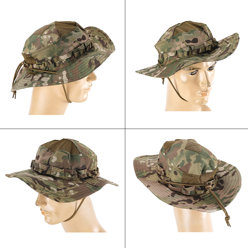 SABADO Unisex Adults Camo Bucket Security Caps Fishing Hiking Camouflage Tactical Safety Boonie Hat