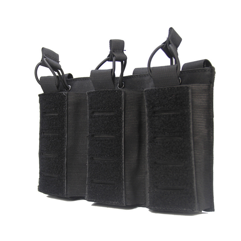 SABADO Outdoor Tactical Triple Mag Pouch for M4 M14 M16 AK AR Elastic Kangaroo Rifle Vest