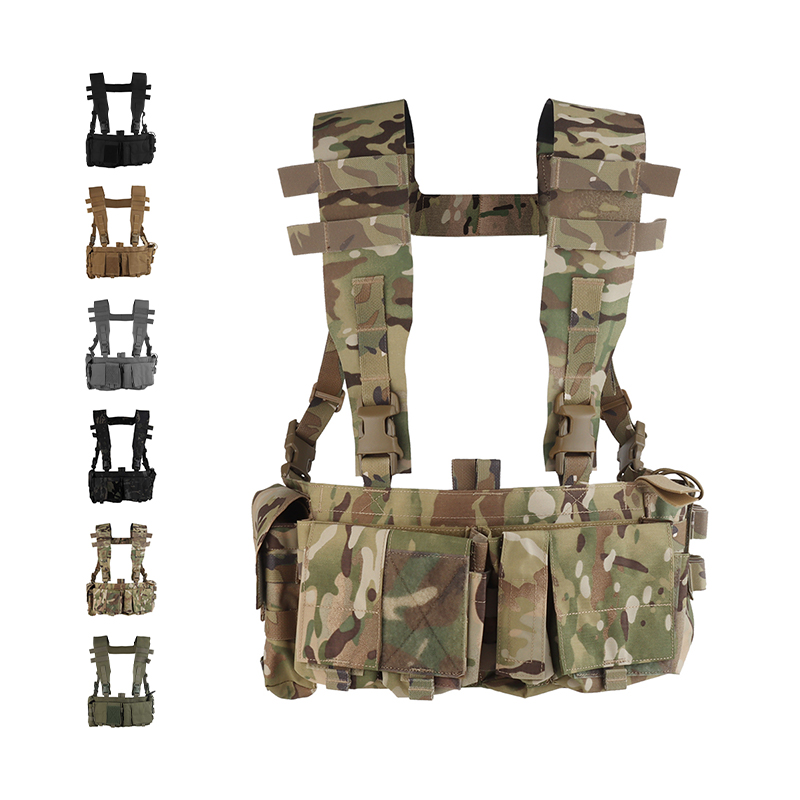 SABADO Tactical Chest Rig Gen IV H-Harness 5.56 7.62 MAG GP Pouch Quickly Airsoft Gear Platform MOLLE Hunting Vest