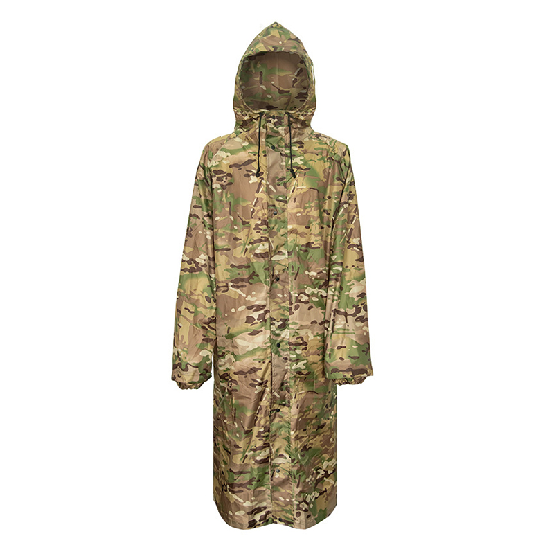 SABADO Hiking Rainwear PU Coating Camouflage Outdoor Waterproof Camouflage Rain Coat For Adults Mens Long Raincoat Polyester Raincoat