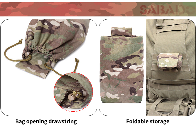 SABADO Tactical Roll-Up 500D Cordura Folding Dump Pouch