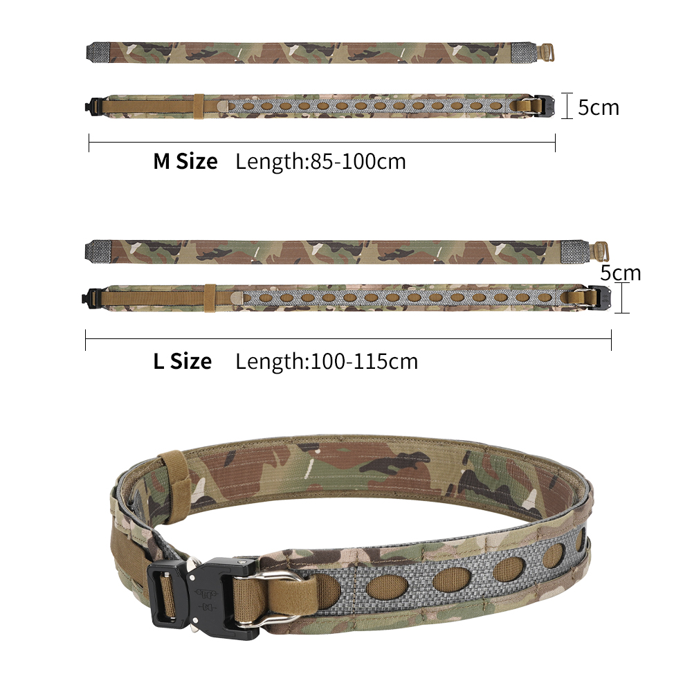 SABADO Lightweight Durable Nylon Tactical Combat Belt Quick-Release Molle Design