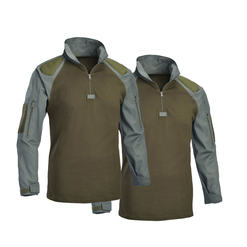 SABADO Lightweight Army Tactical Shirt Long Sleeve Combat Shirt with Arms Protectors