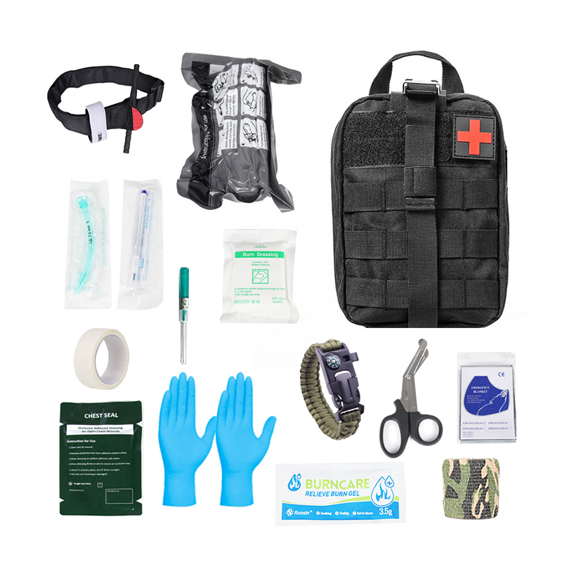 SABADO Emergency Survival Kit and First Aid Kit Professional Survival Gear SOS Emergency Tool with Molle Pouch