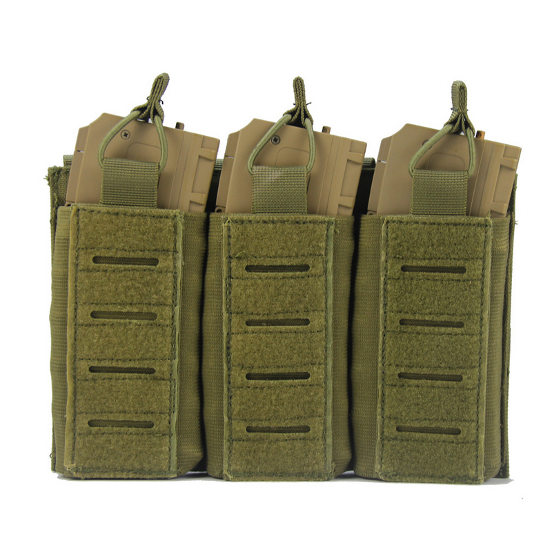 SABADO Outdoor Tactical Triple Mag Pouch for M4 M14 M16 AK AR Elastic Kangaroo Rifle Vest