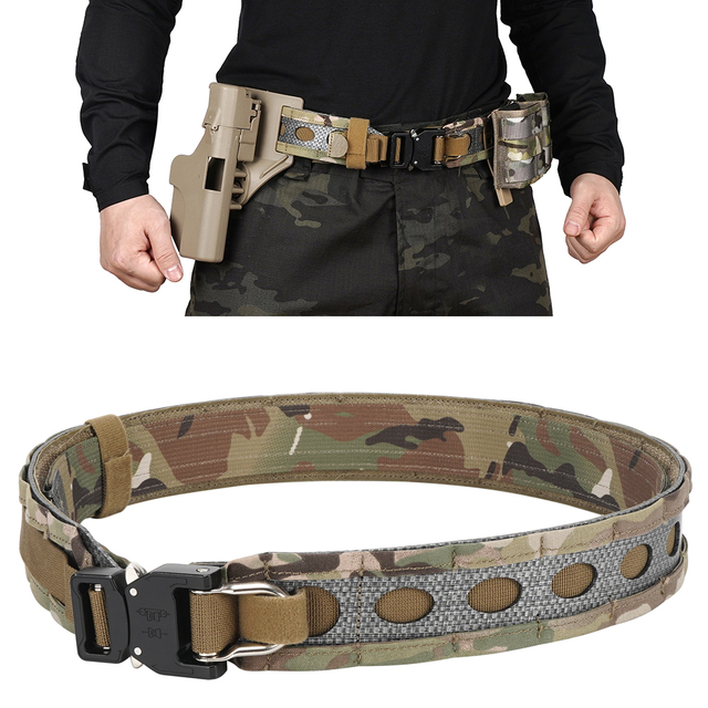 SABADO Lightweight Durable Nylon Tactical Combat Belt Quick-Release Molle Design