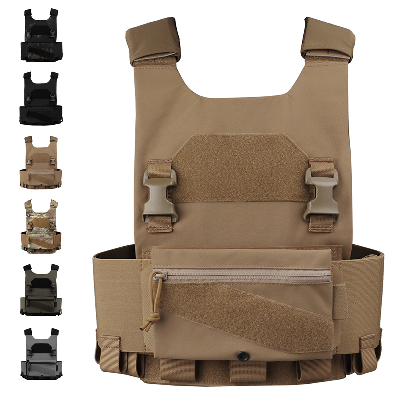 SABADO Lightweight Combat Tactiaco Military Tactical Vest Plate Carrier Set with Triple Magazine Elastic Pouch