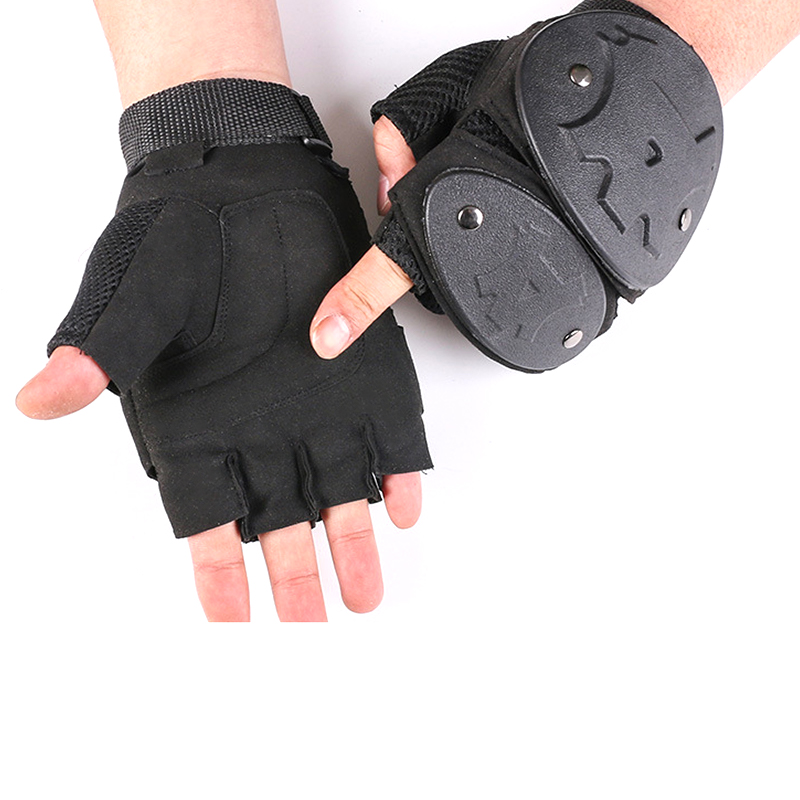 SABADO Tactical Protective Hard Shell Half Finger Cycling Gloves