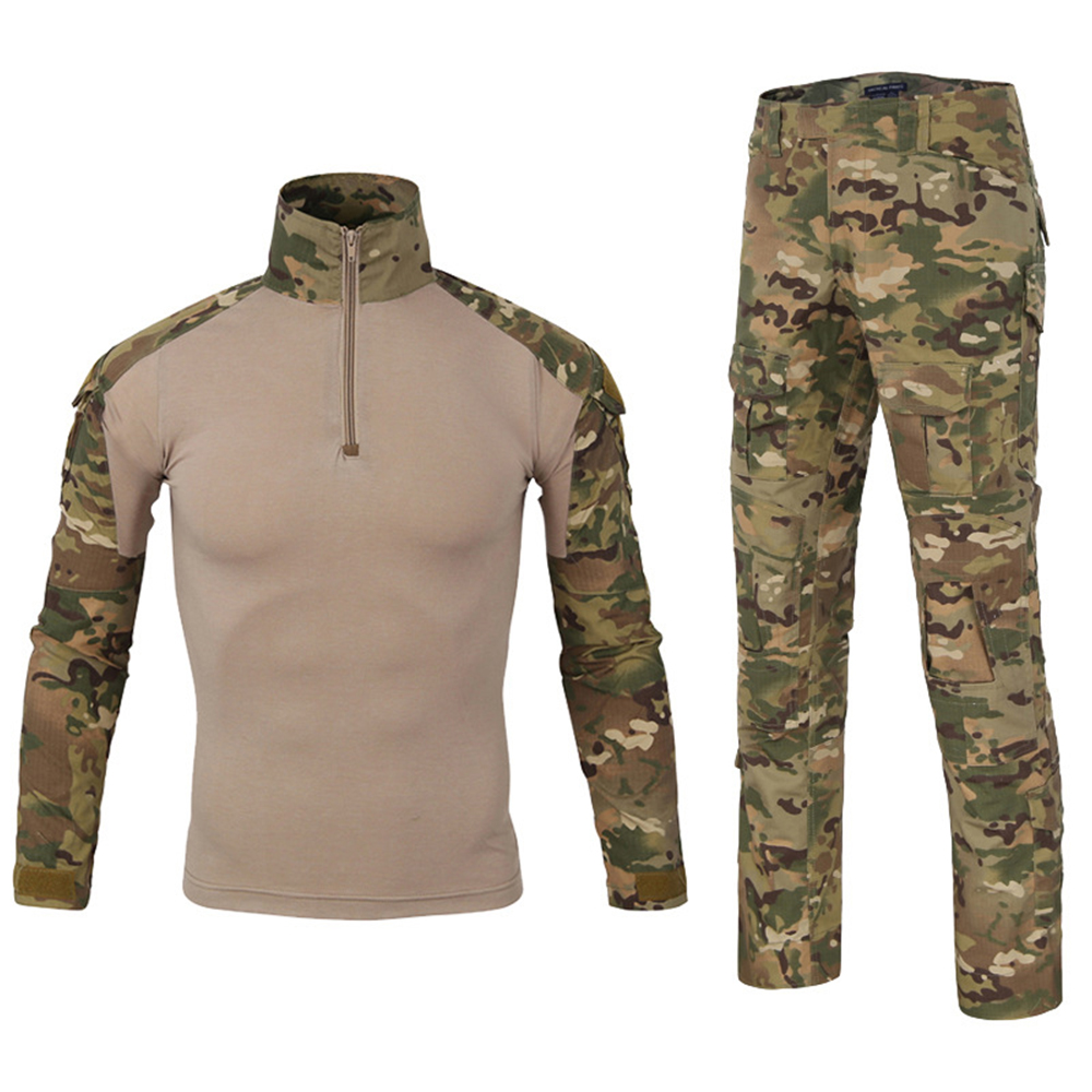 SABADO Mens Tactical Combat Shirt & Pants Set Long Sleeve Military Uniform