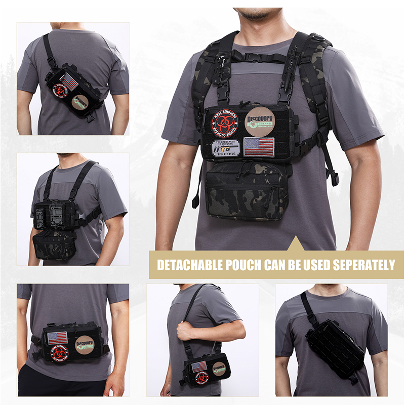 SABADO 1000D Nylon Molle Webbing Chest Bag