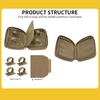 SABADO 1000D Nylon Tactical Pistol Bag Laser-Cut MOLLE Dual-Layer Military-Grade