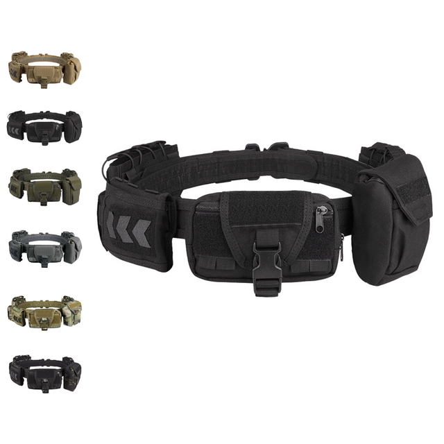 SABADO Molle Tactical Battle Belt Utility Duty War Combat Belt for Military with Holster and Mag Pouches