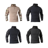 SABADO Men Camouflage Long Sleeve Zipper Tactical T Shirt 