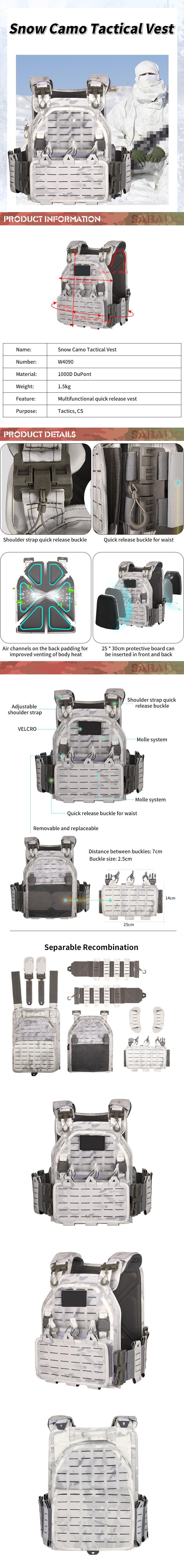 Tactical Quick Release Molle Vest