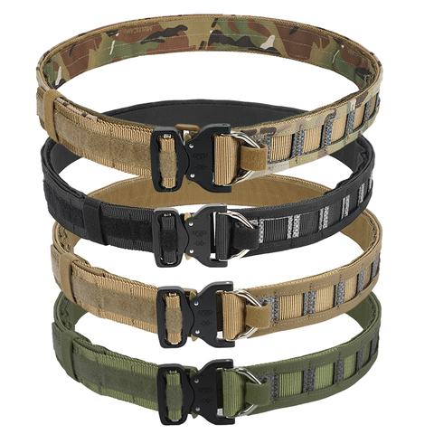 SABADO 500D Nylon Military Grade Tactical Belt with Quick Release Buckle Molle Combat (Inner/Outer/EDC Bundle)