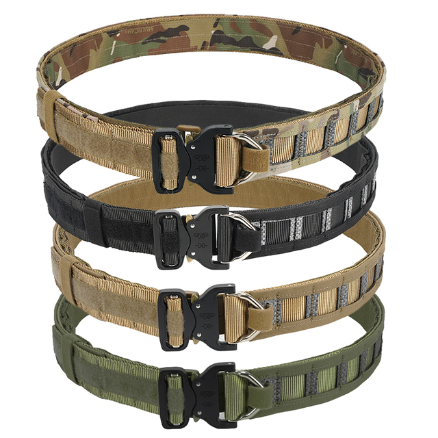 SABADO 500D Nylon Military Grade Tactical Belt with Quick Release Buckle Molle Combat (Inner/Outer/EDC Bundle)
