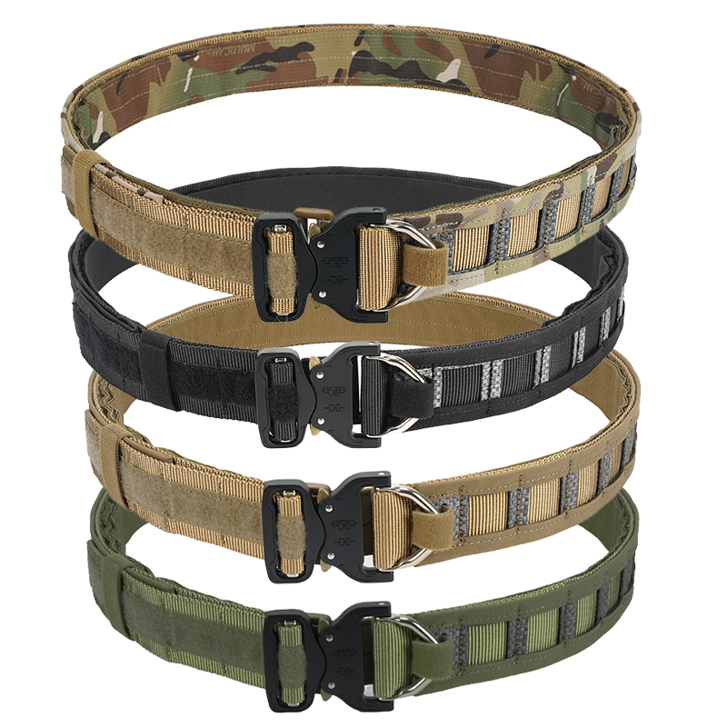 SABADO 500D Nylon Military Grade Tactical Belt with Quick Release Buckle Molle Combat (Inner/Outer/EDC Bundle)