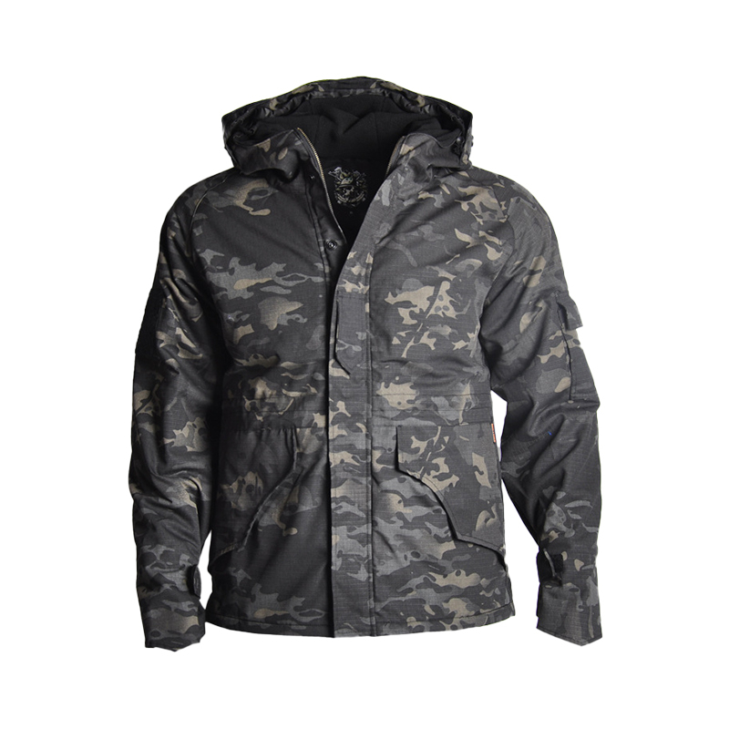 SABADO Men's Military Fleece Hooded Jacket Tactical Winter Coats