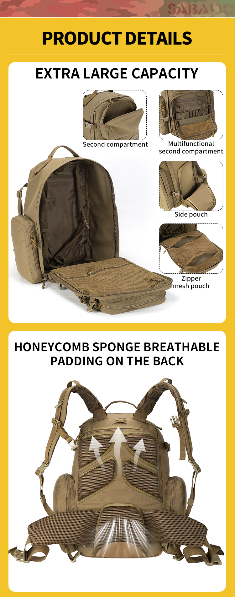MOLLE Backpack Large Capacity