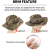 SABADO Unisex Adults Camo Bucket Security Caps Fishing Hiking Camouflage Tactical Safety Boonie Hat