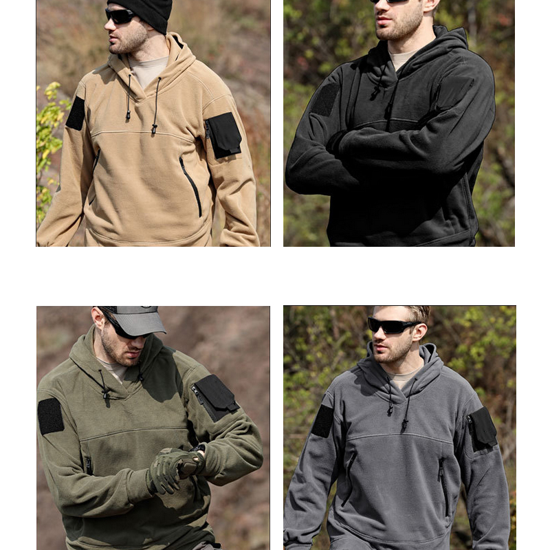 SABADO Outdoor Custom Men Winter Tactical Polar Fleece Military Hiking Jackets