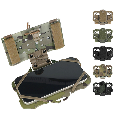 SABADO MOLLE Lightweight Folding Plate Carrier Navigation Mobile Phone Pouch For Adjustable Tactical Vest Cell Phone Holder