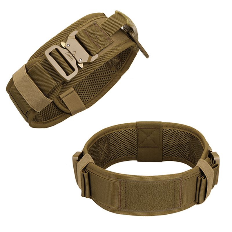 SABADO Outdoor Military Adjustable Durable Quick Release Tactical Dog Collar for Hunting dogs