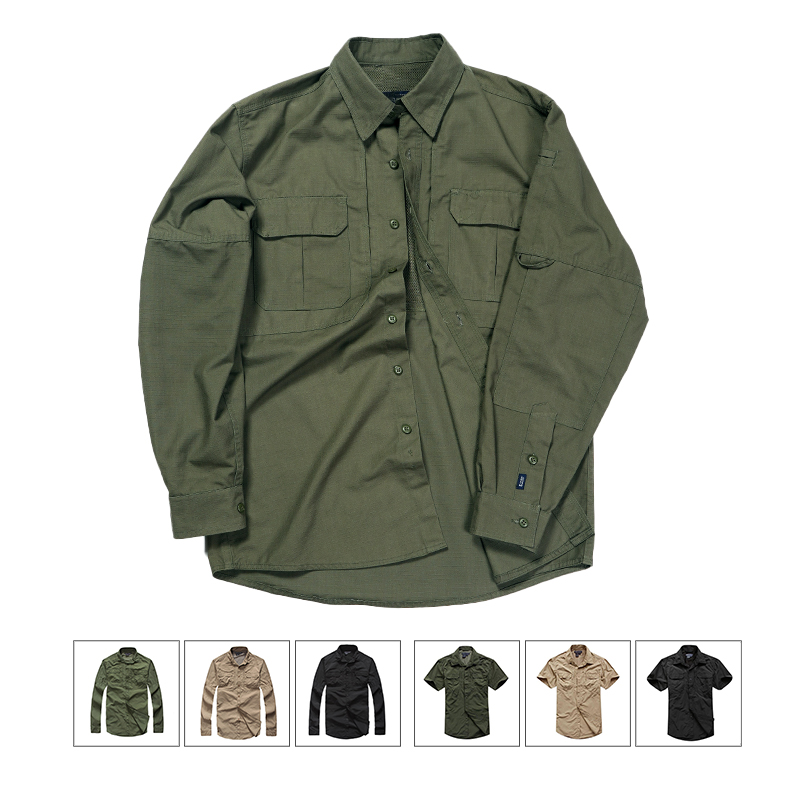 SABADO Custom Outdoor Green Lightweight Army Tactical Pro Long Sleeve Shirt for Outdoor