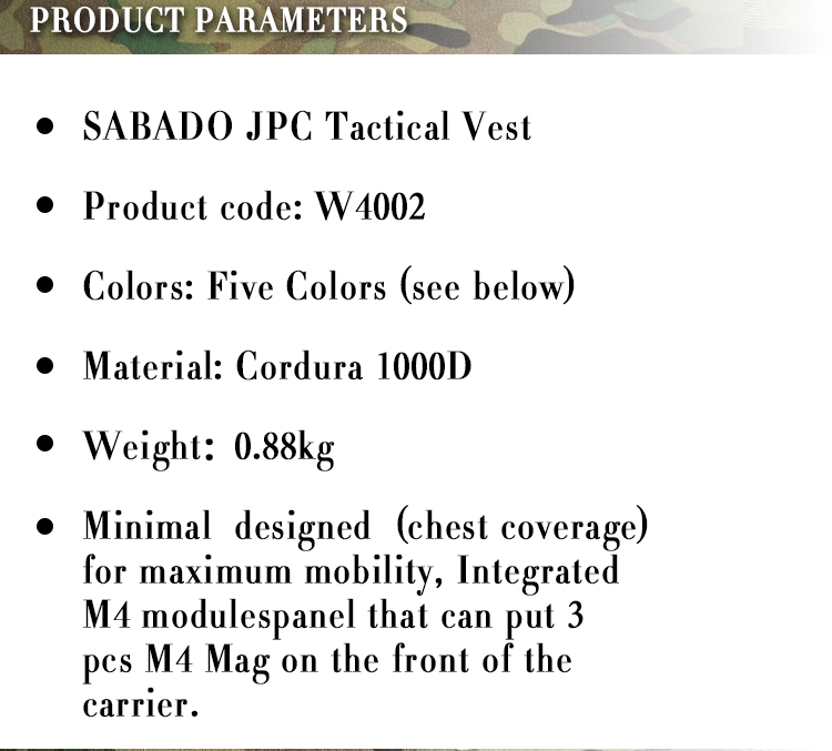 SABADO Hunting Camouflage Combat Tactical Vest