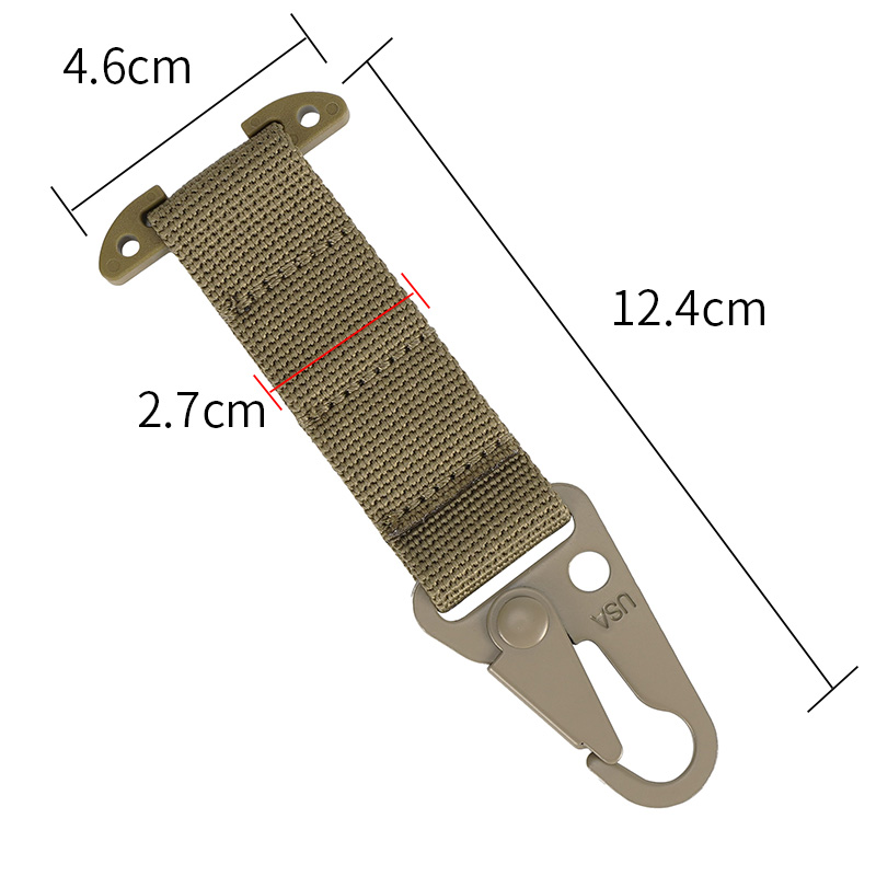 SABADO T-Mount MOLLE Webbing Battle Belt Clip Tactical Belt Clip Molle Gear Clip Clash Hook Hanging Carabiner 